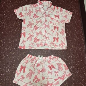 Marshalls Pink Bow Print PJ Set